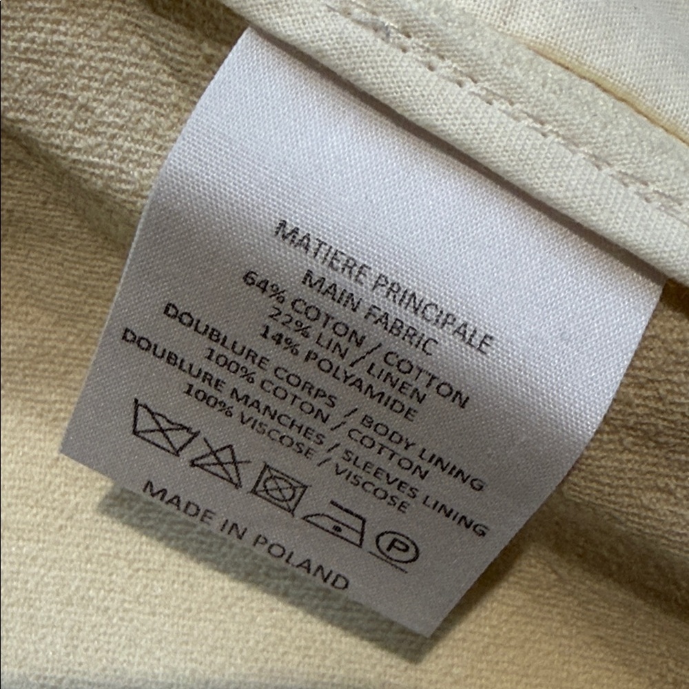 Vanessa Bruno Cream Blazer Size EU 34 - Picture 8 of 8